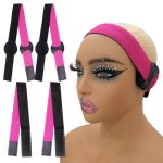 4 Pcs Pink Wig Bands with Ear Covers - Secure Your Lace Front