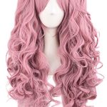 Cosplay with 28" Rouge Pink Lolita Long Curly Wig