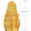 Yan Dream Princess Wig for Kids Girls – Golden Long Curly Wig with Bangs and Crown for Halloween Costume and Cosplay