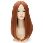 Unleash Vibrance: 20'' Long Straight Dark Orange Cosplay Wig