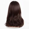 IEBIYO Men's Long Brown Wig, Middle Part Wavy Wig for Cool Men, Perfect for 60s 70s Hippie Look, Heat Resistant Synthetic Halloween Costume Wig