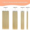 Blonde Hair Extensions - 22-inch Long Straight - 2 Sets, 7 PCS Clip-in Synthetic Professional Hair Extensions for a Full Head - Achieve Natural Beauty in Minutes