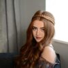 Upgrade Your Style with Lulu Two Strand Braided Headband - Strawberry Blonde Synthetic Hair Extension for Effortless Elegance