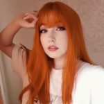 32-Inch Orange Wig - Anogol's Long Straight Wig with Bangs: Perfect for Anime Cosplay and Halloween Costumes