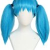 Linfairy Women's Blue Ponytails Wig - Perfect Halloween and Cosplay Accessory