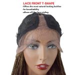 Face Miracle: Embrace Effortless Elegance with LB85494D Black Box Braided Lace Front Wigs - Bold Braids, Baby Hair Magic, and Lightweight Luxury! 🌟🔥
