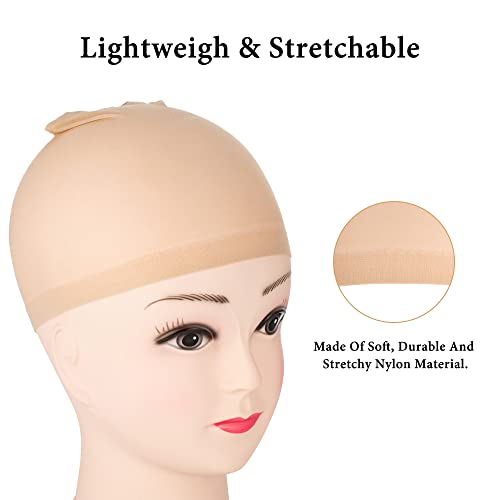 Upgrade Your Wig Experience with 12pcs Dark Brown Skin Tone Wig Caps Set - Perfect for Halloween and Cosplay Styling