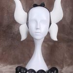 Dive into Fantasy with Long Purple White Mixed Gradient Hair - Complete Anime Cosplay Kit with Wigs, Balls, Horn, and Tail