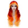 MQ Women's Orange Yellow Wigs - Fluffy, Natural