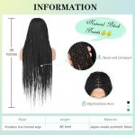 Fecihor 36" Lace Front Knotless Box Braids Wig: Effortless Elegance for Quick, Natural Style Transformations