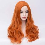 24-Inch Long Wavy Orange Cosplay Wig - Heat Resistant and Full of Vibrant Life