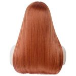 Long Straight Auburn Wig 22 Inches - Copper Red Synthetic Hair Ginger Wig for Women, Ideal for Daily Life or Party with Wig Cap