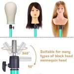 Adjustable Macaron Green Wig Head Stand - Professional Metal Tripod for Cosmetology, Hairdressing, and Training