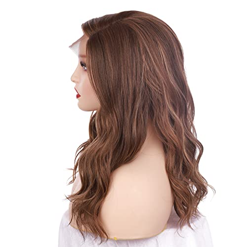 Onedor 20Inch Kanekalon Futura Synthetic Hair Wavy Lace Front Long Wigs