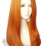 Bold Elegance with the 28-Inch Long Straight Ginger Yellow Costume Wig - Ideal for Anime Cosplay and Halloween