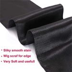 Satin Edge Laying Scarf: Your Ultimate Wig Grip Headband for Stylish Lace Frontal Wigs, Perfect for Yoga, Makeup, Facial, and Sports (1 Pcs Black)