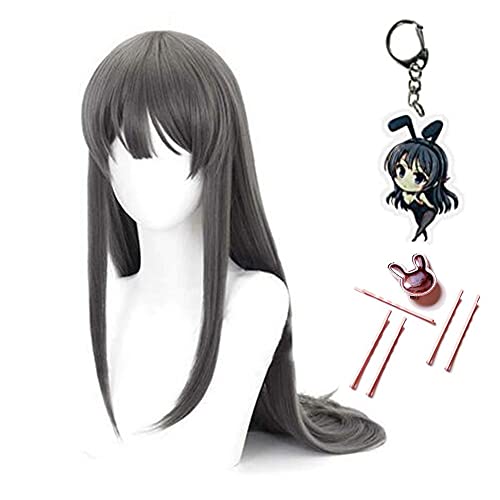 TLSD's Sakurajima Mai Wig - Featuring High-Quality Synthetic Fiber and Bonus Hair Clip for an Authentic Look