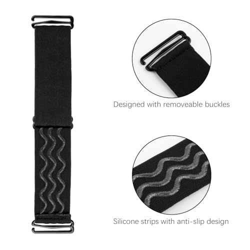 Rolybag Black Adjustable Elastic Wig Band with Nonslip Silicone Strips - Secure and Comfortable Wig Strap for Glueless Wigs - Wig Accessories for Making and Securing Wigs