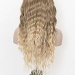 Ash Blonde Synthetic Lace Front Wig - Long Loose Wavy, Glueless with Brown Root Dirty Blonde Highlights - Natural Curly Beauty for Daily and Party Use 🎉💁‍♀️