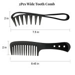 2Pcs Wide Tooth Curl Comb Set: Shark Teeth Design for Effortless Styling
