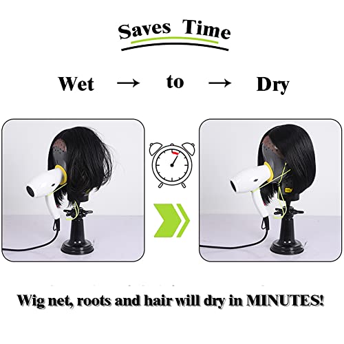 Wig Stand Head Fresh: Innovative Wig Drying Holder with Quick Dry Technology for Styling, Air Drying