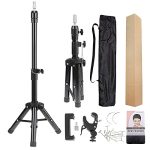 Wig Styling with Metal Adjustable Wig Stand Tripod