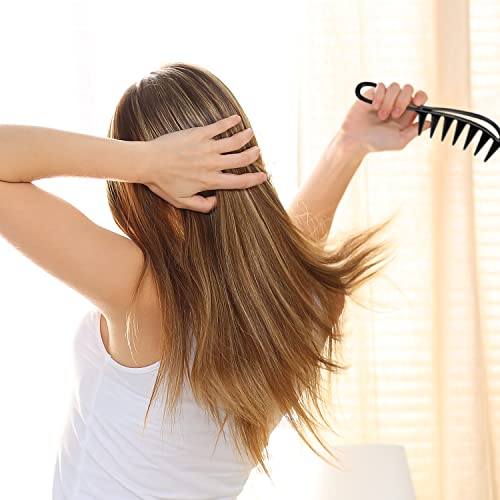 Hair's Potential with the 2 Pcs Large Texture Combs Set: Gentle Detangling for Every Hair Type
