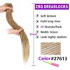 24" Ombre Blonde Boho Locs - 30 Strands Dreadlock Extensions for Crochet Braids and Goddess Locs - Synthetic Dreads for a Stunning 27613# Look