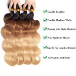 12A Grade Ombre Brazilian Body Wave Hair – Stunning T1B/30/27 Color for Effortless Elegance