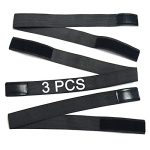 3 PCS Adjustable Elastic Band for Wigs Edges Lace Melting Bands Edge laying Bands Elastic Wig Bands with Velcr, Thick Comfortable Durable (3 PCS, Black)