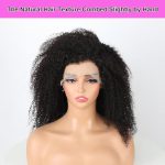 22 Inch Afro Curly Lace Front Wigs - 200% Density Brazilian Virgin Human Hair - Transparent Frontal Wigs for Women - Pre Plucked, Bleached Knots, and Glueless