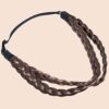 Madison Braids Double Lulu Two Strand Brunette - Handmade Braided Headband for Effortless Style and Hair Enhancement