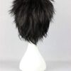 Short Spiky Black Cosplay Wig - Ignite Your Style with Heat-Resistant Synthetic Hair