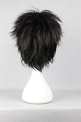 Short Spiky Black Cosplay Wig - Ignite Your Style with Heat-Resistant Synthetic Hair