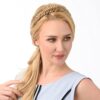 DIGUAN Bohemian Beauty: Wide Fishtail 2 Strands Synthetic Hair Braided Headband in Brunette Brown - Elevate Your Style