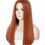 Long Straight Auburn Wig 22 Inches - Copper Red Synthetic Hair Ginger Wig for Women, Ideal for Daily Life or Party with Wig Cap