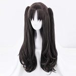 Dark Brown Cosplay Wig – Long Wavy Locks with Ponytails for the Ultimate Costume Party