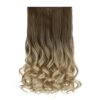 20" Ombre Curly Wave Clips-In Synthetic Hair Extensions in Light Brown