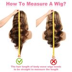 Orange Lace Closure Wigs Human Hair Wear and Go Glueless Wig Precut Lace Body Wave Wig