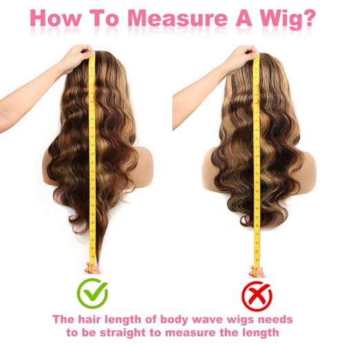 Orange Lace Closure Wigs Human Hair Wear and Go Glueless Wig Precut Lace Body Wave Wig