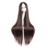 40" Dark Brown Cosplay Wig - Natural Soft Straight Long Wig