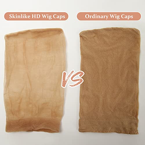 Unlock Seamless Elegance with Skinlike HD Wig Cap - 4 Pieces for Lace Front Wigs, Ultimate Comfort and Invisible Beauty