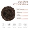 FESHFEN's Large Chestnut Brown Messy Bun Hair Piece - Perfect for Effortless Volume and Tousled Updos