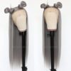 Long Straight Synthetic Lace Front Wigs, 180 Density, Heat Resistant Gray Wig for Versatile Styles