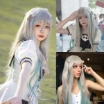 Cosplay with JoneTing's Long Silver Wig – Natural Wavy Synthetic Hair for Women + Bonus Wig Cap