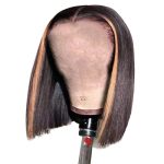 9A Grade Brazilian Straight Bob Wig – Vibrant Highlight tl27, 13x4 Lace Front for Effortless Elegance