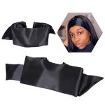 Satin Edge Laying Scarf: Your Ultimate Wig Grip Headband for Stylish Lace Frontal Wigs, Perfect for Yoga, Makeup, Facial, and Sports (1 Pcs Black)