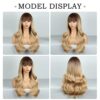 BOGSEA's Ombre Blonde Wig with Bangs - A Charming Statement for Daily Glam