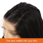 LLEI'Z Long Black Wig: Embrace Versatility with 13x6 Lace Front, Pre-plucked Baby Hair, and 26 Inches of Stunning Synthetic Elegance