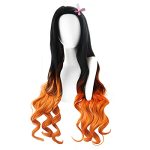 Demon Slayer Spirit with GARELF's Long Wavy Nezuko Cosplay Wig: A Perfect Blend of Style and Comfort for Halloween and Anime Enthusiasts